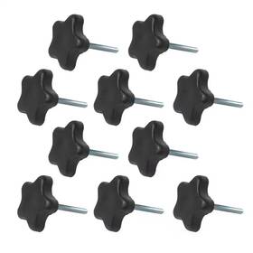 5-star  Powertec 445031146175 1/4 Inch -20 Stud Knob Threaded Thumb Screw Star Knobs With 2 For