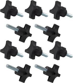 Qnb3009-p2 Powertec 10 Pack 5/16 Inch -18 4 Point Knobs With 1 Threaded Stud Thumb Screw
