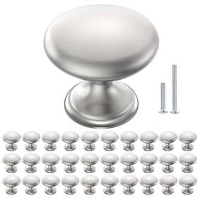 Pozean 680580594122 Cabinet Knobs Brushed Nickel 30 Pack Handles Drawer Soli