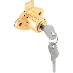 9947ka Prime-line Bright Brass Bronze Steel Cabinet/drawer Lock