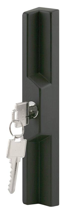 C1041 Prime-line C 1041 Diecast Black Outside Patio Door Pull With Key Single Pack