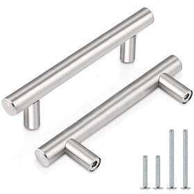 Probrico 601490503295 100 Pack 3 Inch Hole Centers Euro T Bar Cabinet Pulls Satin Nickel Kitch