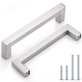 Probrico 611559355031 10 Pack 5 Inch Holes Centers Square Kitchen Cabinet Handles Stainl