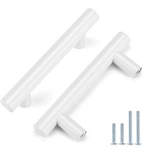 Probrico 613865302464 5 Pack White Cabinet Pulls 2-1/2 Inch Center To 4 L Handles Kitchen Cupboard