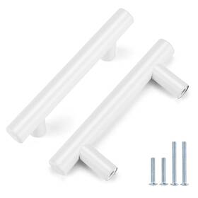 Probrico 613865338760 15 Pack White Kitchen Cabinet Pulls 3 Inch Euro T Bar Handles Cupboard Stain