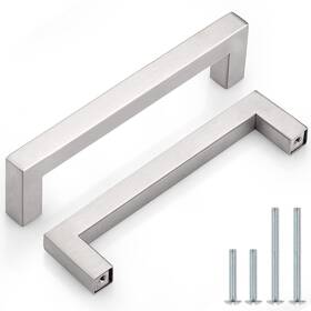 Probrico 613865359796 15 Pack Square Cabinet Handles 5 Inch Hole Centers Stainless Steel C