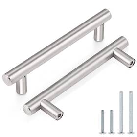 Probrico 707242182579 5 Pack 3-3/4 Inch Hole Centers Stainless Steel Cabinet Handles 6 Length