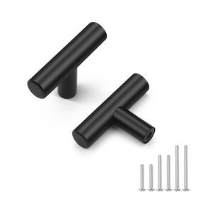 Probrico 718399830954 10 Pack Length 2inch Matte Black Kitchen Cabinet Knobs Stainless Steel Dresse