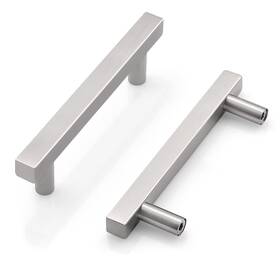 Probrico 941154040617 Cabinet Handles- Pack Of 10 Stainless Steel 3-1/2inch 90mm Hole Centers Sq