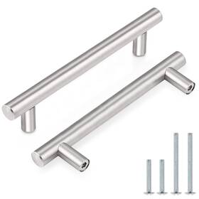 Probrico 941154041386 30 Pack 4 Inch Satin Nickel Cabinet Handles Euro Style Drawer Pulls