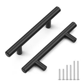 Probrico 941154047852 30 Pack Holes Spacing90mm 3.5inch Flat Black Kitchen Cabinet Handles Stainles