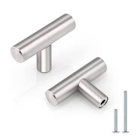 Probrico 941154080781 Satin Nickel T Bar Cabinet Knobs 5 Pack 2 Inch Kitchen Drawer Hardware
