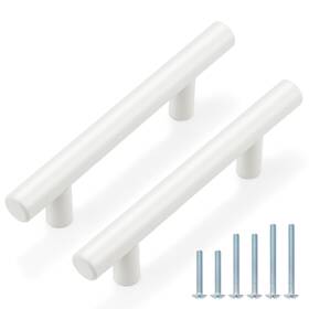 B01icot0vk Probrico 10-pack White 3 Inch Euro T-bar Cabinet Pulls Modern Hardware Handles