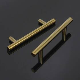 B0792p4jks Probrico 6 Pack Brushed Brass Kitchen Cabinets Drawers T-bar Handles Pulls 3-3/4 Inch C/c