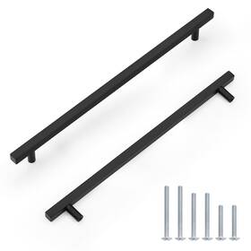 B0c9pwpg4x Probrico 15-pack Black 320mm T Bar Square Cabinet Handles Modern Furniture Pulls