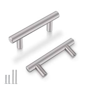 B0f24d92d9 Probrico 25 Pack 2-1/2 Inch Hole Center Handle Brushed Nickel Stainless Steel T Bar