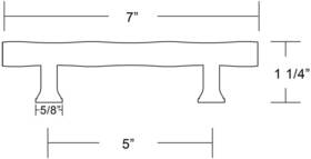 86489us4 Products Inc Tribeca Cabinet Pull 5 Inch Center-to-center Satin Brass