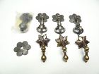 Cb7023 Pulls Unbranded Unused Brass Lot Metal Hardware Vintage Teardrop Cabinet