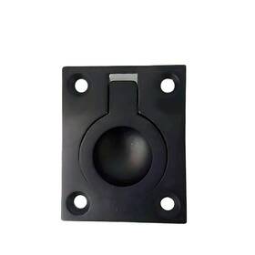 B082xwrr8c Qcaa Solid Brass Flush Ring Pull 36.5x45mm Matte Black 1 Pack Made In Taiwan