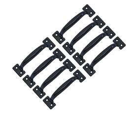B0cmtbkdkh Qcaa 6.5 Inch Black Coated Steel Door Pull Handle 8 Pack Made In Taiwan