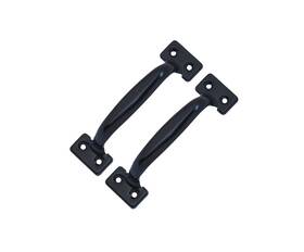 P03-001 Qcaa Door Pull 6-1/2 Inch Steel Black Coated 2 Pack Made In Taiwan