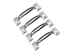 P111-004 Qcaa Door Pull 6-1/2 Inch Steel Zinc 4 Pack Made In 4pack