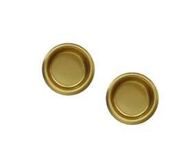 P26-001 Qcaa 2 Pack 1-3/4 Inch Solid Brass Finger Pull Concealed Edge Tab Handle Polish