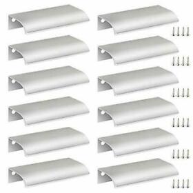 Qjaiune Back Mount Finger Edge Pull 80mm 3.15 Aluminum Hidden Handle