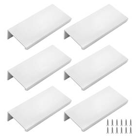 Gb11215-209 Qjaiune 6pcs Back Mount Finger Edge Pull 80mm/3.15 Inch Aluminum Hidden Handle Concealed