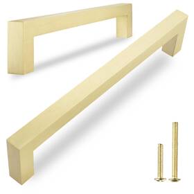 B093664b8j Qogrisun 5 Pack Solid Brass Cabinet Pulls 3 Inch Hole Center Brushed Matte Gol
