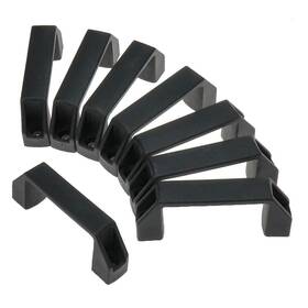 Quluxe 778112035967 3-1/2 Hole Centers Black Rectangular Door Handle Nyoln Plastic Pull For Drawe