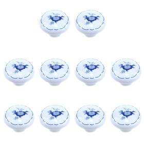 Xian908 Quluxe 1-1/2 Inch Ceramic Knobs Hand Painted Kitchen Cabinet Pulls Retro Drawe