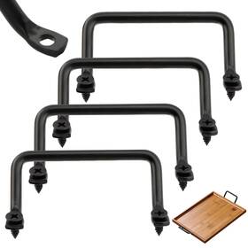 22405302 Qwlwbu 4 Pcs Serving Tray Handlescutting Board Cabinet Hardware Handle Pullmatte Bla