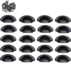 Rannb 098841536840 Cup Pulls Black Cabinet Handle Decorative Furniture Hardware Dra