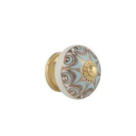 Ckb-011-p10 Rasiya Art Drawer Knobs Countryside Boho Ceramic Dresser Pull Handle Kitchen Cabinets Cupbo
