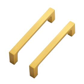 100xfx102js15 Ravinte 15 Pack Solid 4 Inch Kitchen Square Cabinet Handles Brushed Brass Pul