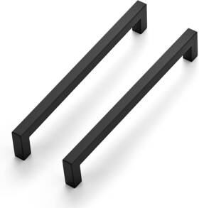 Ravinte 214129844845 18 Pack 8 Inch Kitchen Square Cabinet Handles Matte Black Pulls