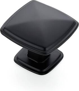 Ravinte 313115652676 30 Pack Matte Black Kitchen Cabinet Square Knob Single Hole Hard