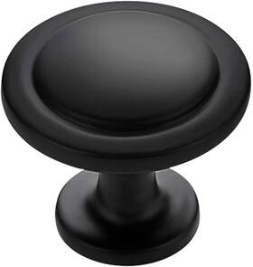 Ravinte 445007547562 30 Pack 1-1/4 Inch Matte Black Zinc Euro-style Cabinet Knobs Drawer Pul