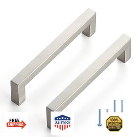 B09gydvbsw Ravinte 5-pack 5 Inch Square Brushed Nickel Cabinet Handles Kitchen Drawer Pulls