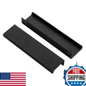 B09k3k8x68 Ravinte 6-pack 128mm 5 Inch Black Matte Finger Pull Cabinet Edge Handles Kitchen