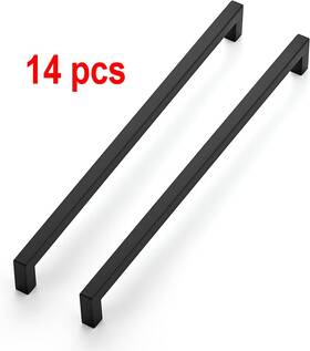 B09lhl1ljy Ravinte 14 Pack 12-3/5 Inch Kitchen Square Cabinet Handles Matte Black