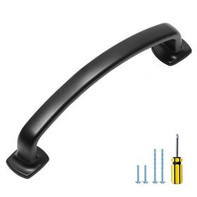 B0b1djx44p Ravinte Arch Cabinet Pulls Solid 10 Pack 5 Inch Matte Black Kitchen Handles Flat