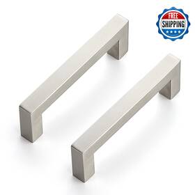 B0b7rhvhxr Ravinte 32-pack 4 Inch Kitchen Cabinet Handles Square Bar Pulls Satin Nickel