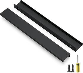 B0bxpgrlpv Ravinte 6 Pack Finger Pulls For Cabinets 254mm/10 Length Black Edge Matte