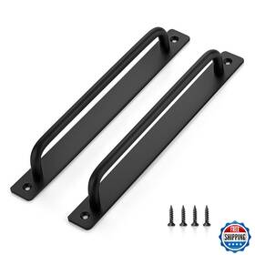 B0cmgvlx6r Ravinte 8-pack 8.8in Black Zinc Alloy Barn Door Handles Sliding Closet Pulls