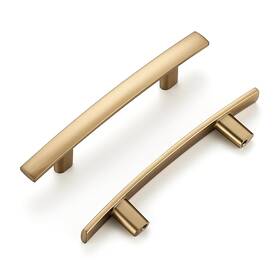 Ravinte B0ff1lf39m 10 Pack Curved Cabinet Pulls Champagne Bronze Kitchen Drawer Handles 5-3