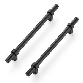 Blc-p-190 Ravinte 5 Pack 8-13/16 Inch Cabinet Pulls Matte Black Kitchen Hardware Cupboa