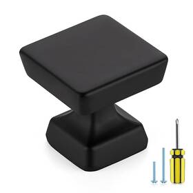 Rd10zclsddkhs30 Ravinte Decor 30 Pack Black Cabinet Knobs 1.2 Inch Square Kitchen For Dresser