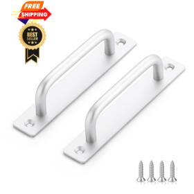 Rd148dkbsys2 Ravinte Decor Barn Door Handles 2 Pack Silver 5 In Hole Center
